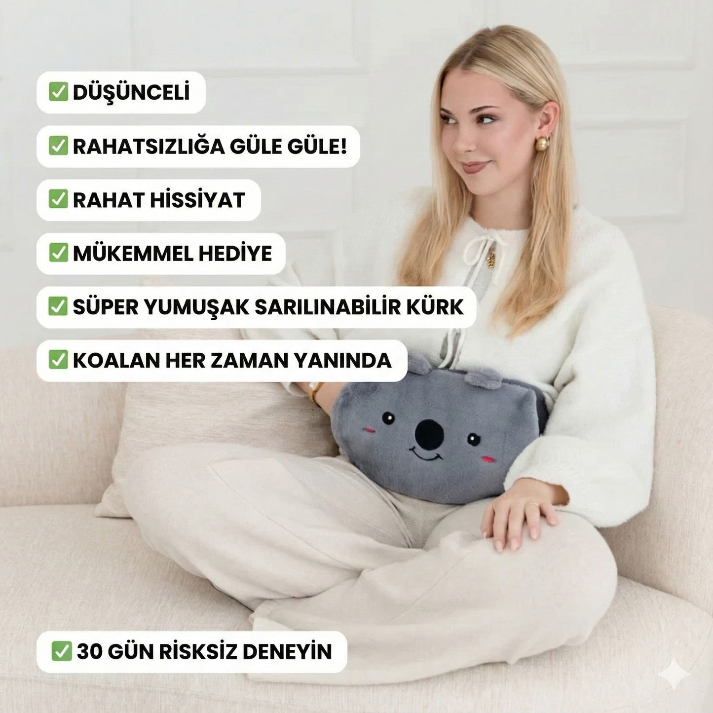 Sıcak Koala & Peluş Kemer